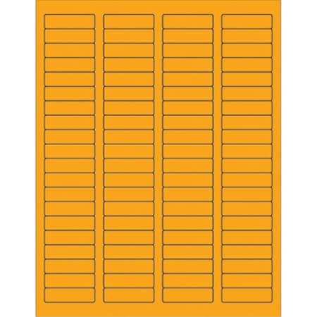Officespace 1.75 x 0.5 in. Fluorescent Orange Rectangle Laser Labels, 8000PK OF2536976